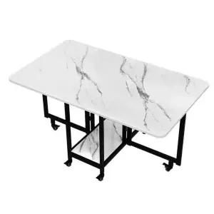 접이식식탁 카페 대리석 세트 책상 원형 6인용 다기능 거실