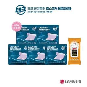 테크 한장빨래 효소캡처 라벤더 15매X5팩+홈스타 세정티슈 주방식탁용 60매[34639804]