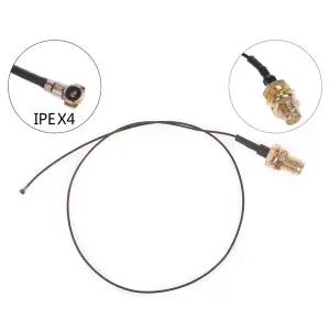 dmb안테나 1PC U.FL iPX4-RP-SMA 암 안테나 커넥터 NGFF WLAN 카드 AX200NGW 9260NGW 용 iPEX4 MHF4 WiFi