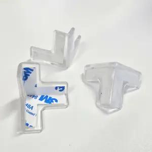 어린이 사고방지 책상 모서리보호대 투명 3면 PVC 코너 가드 캡 1P