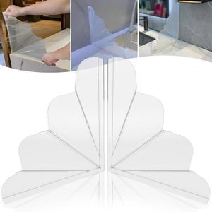모파슨 실리콘 샤워 스플래시 가드, XXL 클리어 욕조 코너 스플래시 가드, 셀프 접착식 욕실 샤워 워터 가드, 세면대, 욕조, 싱크대 등에서 각도 조절이 가능 - 2팩