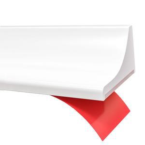 샤워 임계값 워터 댐, 자체 접착식 실리콘 방수 배리어 욕실 및 주방 샤워용 물 스토퍼 가드, 습식 분리 코르크 씰 스트립 가장자리 트림(39인치, 흰색)