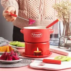 홈파티 초콜렛 멜팅기 스토브 퐁듀 세라믹 초콜릿 DIY 미니