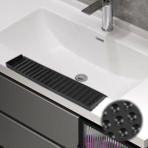 4인치 x 20인치 주방 싱크대 가장자리 보호대 Abnaok 실리콘 싱크대 가장자리 커버(흡입 컵 포함) 욕조 주방 싱크대, 스테인리스 스틸, 화강암, 석영용 실리콘 싱크대 스플래시 가드