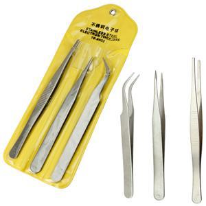 산업용핀셋 산업용 트위저 정전기 방지 곡선 스트레이트 팁 스테인리스 핀셋 전자 수리 재봉틀 스레드 테이크 업