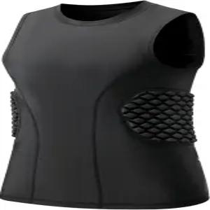 토피터 패딩 압축 셔츠 리브 및 백 프로텍션이 포함된 슬리브리스 축구 베이스 레이어 연습 게임 데이