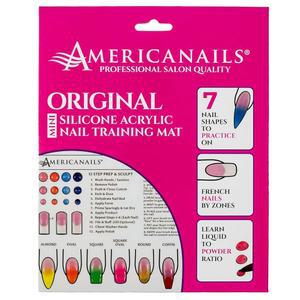아메리칸 네일 미니 아크릴 트레이닝 매트 - 초보자용 실리콘 트레이너 시트, 롤업 패드 템플릿이 있는 적용, 및 기술 워크시트