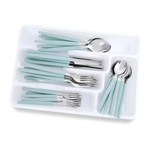 스틸 엠컬러 40피스 핸들 컬러 오거나이저 포크 , 실버웨어 스푼 그린) 스테인리스 및 8인용, 세트, 안전 세트 캠핑용 플랫웨어 식기세척기