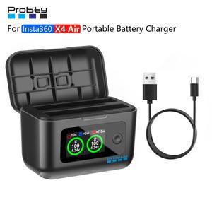 인스타360 X4 에어 배터리 고속 충전 박스 충전기(LCD 디스플레이 포함) 액세서리