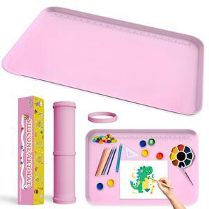 공예용 실리콘 아트 매트, 24인치 x16인치 공예 매트로 표면을 완벽하게 보호하여 페인팅, 수지, , 슬라임, 보석 제작, DIY 핑크 에 적합합니다