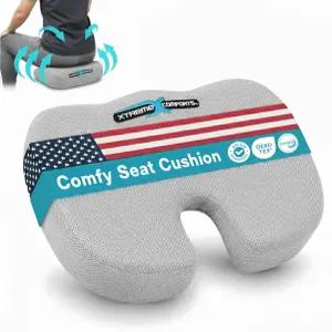 익스트림 컴포트 시트 쿠션 책상 자동차 휠체어용 사무용 의자 인체공학적 메모리 폼 쿠션으로 지지력과