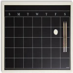 U 브랜드 화이트 워시 프레임 칠판 캘린더 보드 세트 사무용품 자석 초크 연필 16인치 x 20인치 4피스