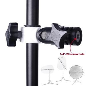 리플렉터 홀더 폴 텔레스코픽 크로스바 배경 지원 라이트 스탠드용 125cm 붐 암 플래시 디퓨저 브래킷
