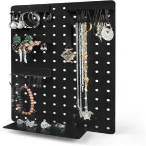 벽 페그보드 주얼리 정리함 - 마그네틱 랙이 있는 목걸이 귀걸이 팔찌 링용 다용도 홀더 디스플레이 트레이
