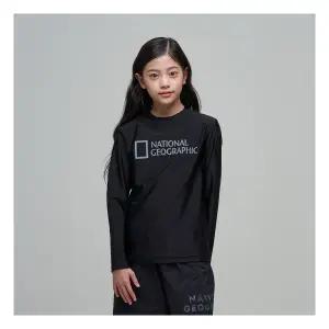 내셔널지오그래픽 키즈 K242URG640 베이직 빅로고 래쉬가드 CARBONBLACK 1718584