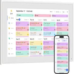스마트 디지털 캘린더 10.1인치 HD 터치스크린 전자 책상 및 안무 차트 식사 플래너 액자 목록을 포함한