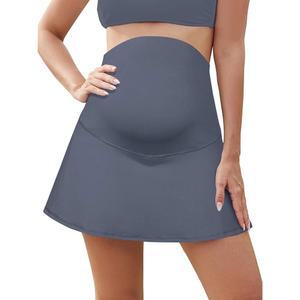 셰키니 머티리얼 루즈 스커트 하이 웨이스트 스포츠 배 위 이너 반바지