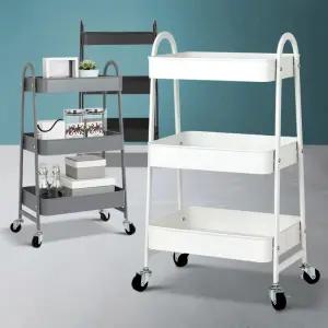 토치 3단 업소용카트 철제 미용실 이동 트롤리 수납 선반