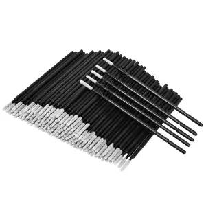 200개의 일회용 마이크로 브러시 및 마스카라 원드 - 속눈썹 연장 메이크업 립 어플리케이터 브러시용