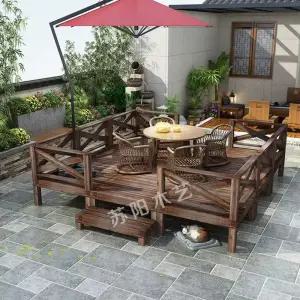 전원주택 평상 마루 야외 마당 침대 주택 접이식 옥상 벤치