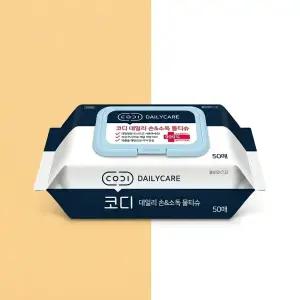 코디 데일리 손 소독 물티슈 캡형 50매 5팩