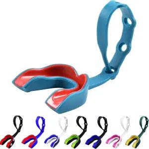 축구 라크로스 아이스하키 태권도용 구강 보호구(미국 국기 송곳니 15가지 이상 색상 선택 가능) - 고정