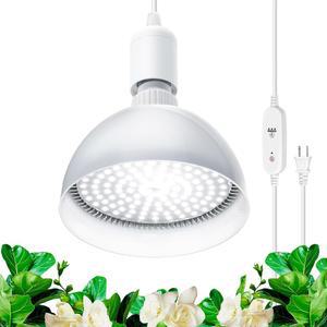 타이밍 및 걸이 시스템이 있는 Barina LED 재배 전구, 25W 풀 스펙트럼, 4H / 9H 14H 타이머, 16.4FT 전원 코드가 실내 식물용 조명, 펜던트 조명 플러그인