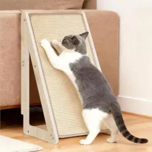 Aechonow 26.4인치 실내 대형 고양이용 시살 고양이 긁힘 경사로 수직 기둥 나무 가구
