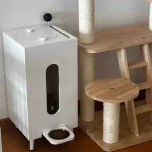 반자동 강아지 급식기 애견 보관 급여기 밥그릇 밀리 소형