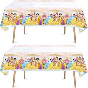 DXRZYS 2개 생일 파티 장식 - 일회용 플라스틱 식탁보 테이블 커버 용품 (핑크)