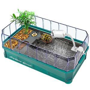 거북이집 거북이 수조 파충류 키우기 가정용 분리형 3단 일체형 개폐식 분할 바퀴달린