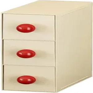 서랍 3개가 있는 쌓을 수 욕실 수납 정리함 네일 폴리시 메이크업 리퀴드 파운데이션 립스틱 파우더 퍼프