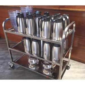 스테인리스 3단 3단싱글서랍 접이식 왜건 갖춘 슬림 미트센츄리 공식 카트