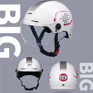 빅사이즈 반모 헬멧 경량 배달 큰머리 오토바이 바이크 스쿠터 여름용 오픈