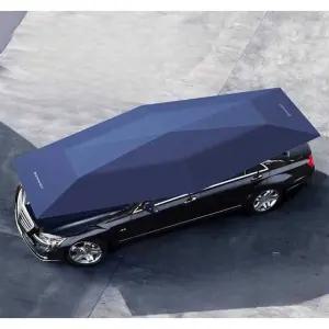 차량우산 자동 햇빛 블루 가리개 그늘막 반자동 차량