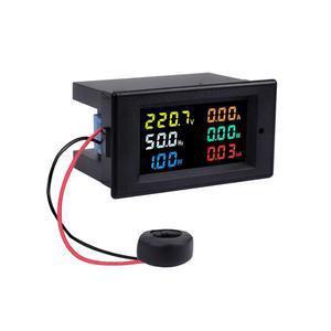 AC 전력계, 40-300V 100A 디지털 멀티미터, 컬러 LCD 디스플레이, 전압 전류 역률 주파수 에너지 모니터, 110V/220V용 암미터 전압계 테스터, 암페어 와트 검출기 패널