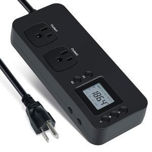 에너지 절약을 위한 전기 사용량 모니터, 브리이데아 전력 소비 와트 전압 증폭기, 2개의 콘센트가 있는 분석기 모니터링 장치