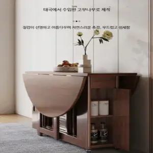 원형식탁 가정용 주문제작가구 블랙월넛 모던 미드센츄리식탁 페인트 수동 원탁테이블 테이블 대형원형식탁 직경