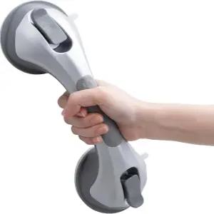 레버록 샤워 그랩 바 욕조용 12인치 흡입 노인용 핸들 핸드레일 욕실 안전 그립 고강도 드릴 제거 가능