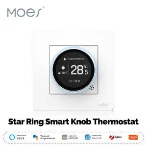 호환  Tuya ZigBee 스마트 노브 온도 조절기 온도 컨트롤러 스마트 홈 난방 노브 조절기 Alexa Google 홈과