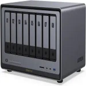 UGREEN NAS DXP8800 플러스 8-Bay 데스크톱 인텔 i5 1235u 10코어 CPU 8GB DDR5 RAM 시스템용 불릿인 128G