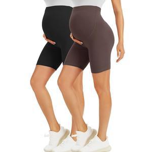 본비고르 배 위 임산부 반바지 - 5인치 바이커 운동 요가 액티브 임신 라운지 파자마