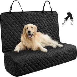 JSTHT 개 카시트 커버 뒷좌석 방수 벤치 시트 보호기 미끄럼 방지 내구성이 뛰어난 부드러운 반려견 자동차