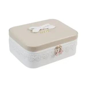 주얼리 메이크업 브러쉬 화장품 보관 로맨스 뷰티박스 화장 뷰티 보관함 레이스 리본