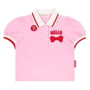 [롯데백화점]베베드피노 헬로우 리본 피케 퍼프 소매 카라 티셔츠_BP52TC432-N