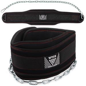 [미국배송] 스쿼트 및 풀업을 위한 WYOX 딥 벨트 크로스핏을 헤비 듀티 스틸 체인 허리 지지대가 있는 U2013 웨이트 피트니스 짐 리프팅 풀업 편안한 근력 운동에 최적화되어 있습니다