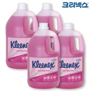크리넥스 핸드워시 폼 솝 그린플로럴향 4L x 4개 손세정제 물비누 거품형핸드워시 비누