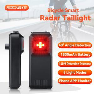 자전거 레이더 미등 음성 프롬프트 백미러 센서 사이클링 사이클로 컴퓨터와 호환 방수 브레이크 감지 램프