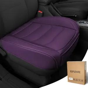 고급스러움과 편안함을 위한 보푸오브르 카시트 커버 - PU 가죽 미끄럼 방지 바닥 쿠션을 수납 포켓이 있는