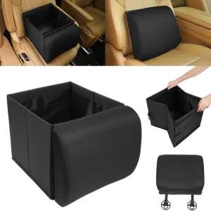 미쿠파 카시트 정리함 및 요추 지지대 - 탈착식 등받이 베개가 있는 33L 접이식 앞좌석 뒷좌석 SUV 오토